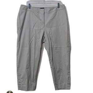 Talbots The Perfect Skimmer Pants Size 16W Gray Women's Vacation Spring Ankle